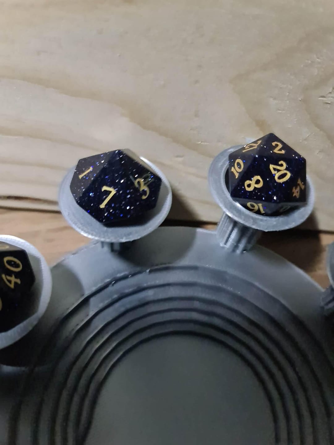 Customer photo review of Cosmic Veil Dice Set (Blue Sandstone)