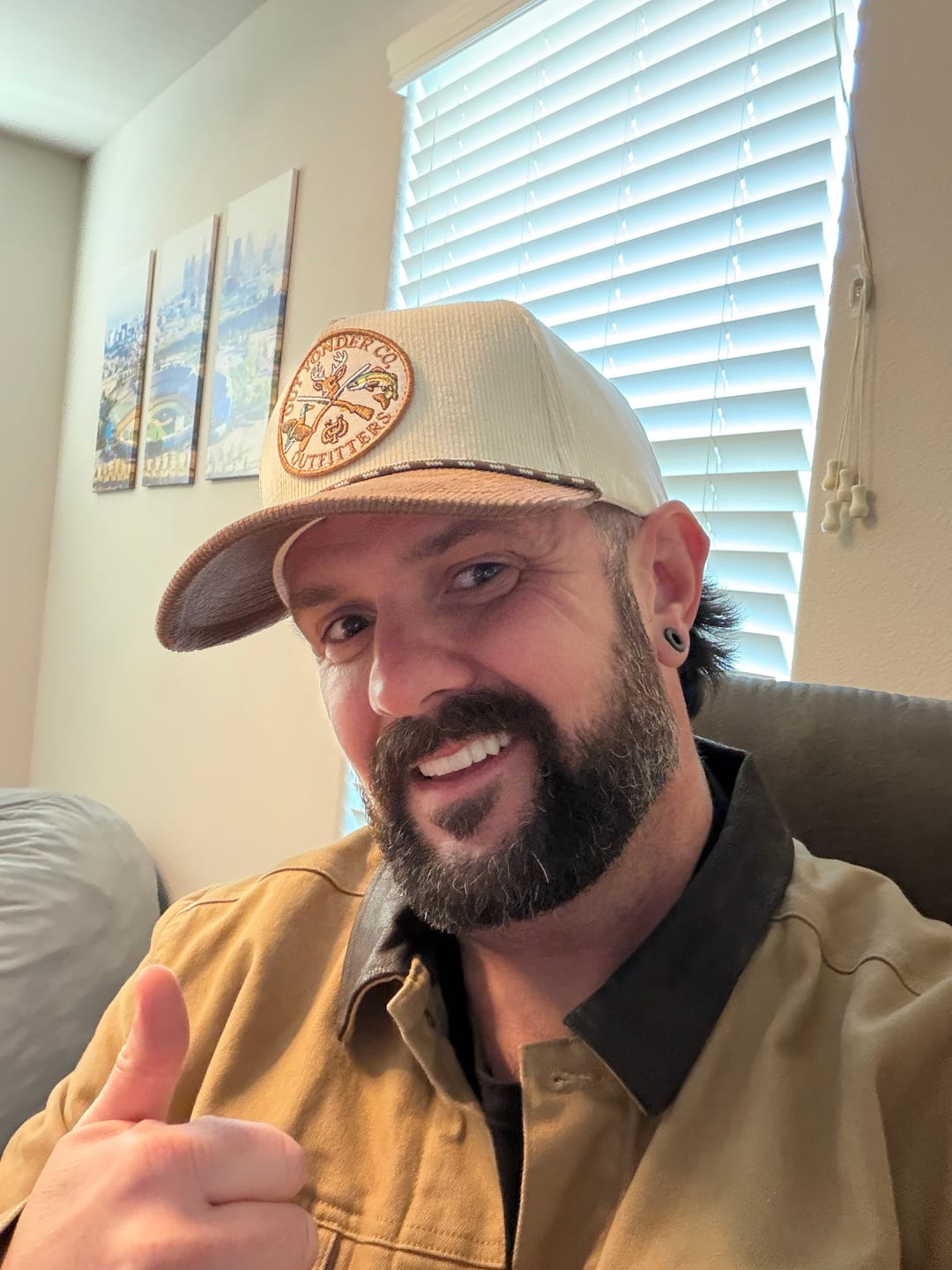 Customer photo review of Wings & Antlers Hat