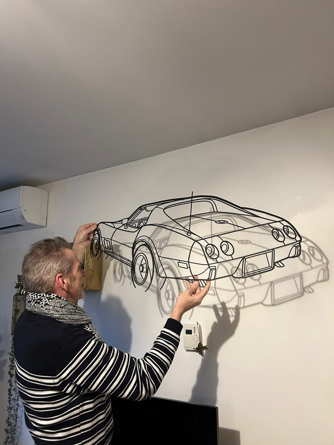 Customer photo review of Corvette C3 1976 Décoration murale métallique silhouette angulaire