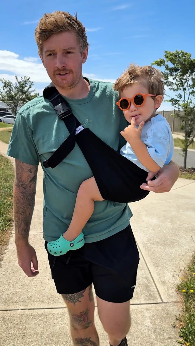 Customer photo review of POUCH™ TODDLER CARRIER