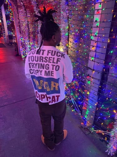 Customer photo review of Omirad “COPYCAT WAR” Heavy Waffle Long Sleeve