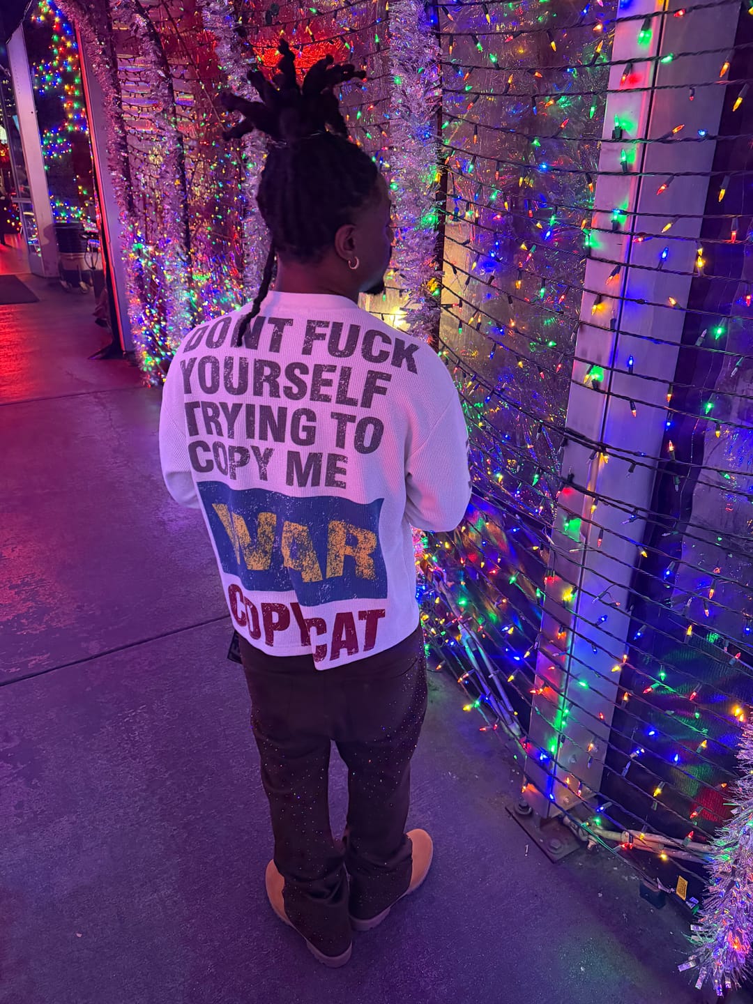 Customer photo review of Omirad “COPYCAT WAR” Heavy Waffle Long Sleeve