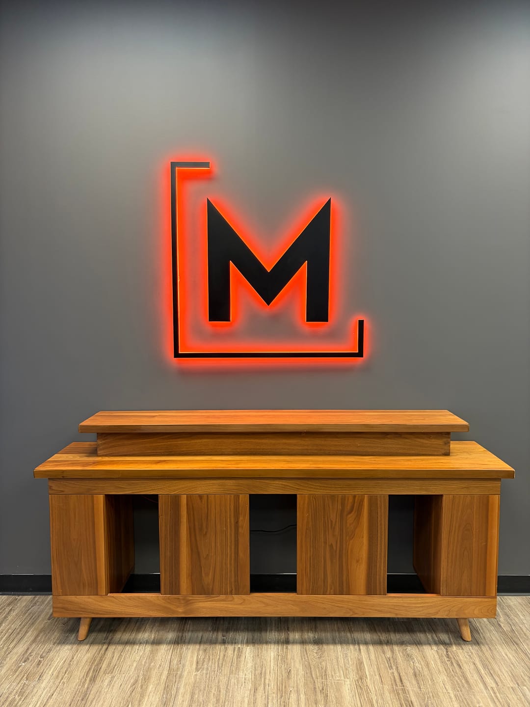 Customer photo review of Custom Acrylic Backlit Sign For Dan