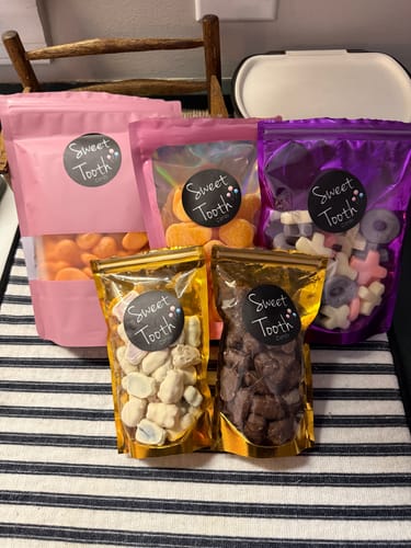 Customer photo review of White Chocolate Covered Gummy Bears