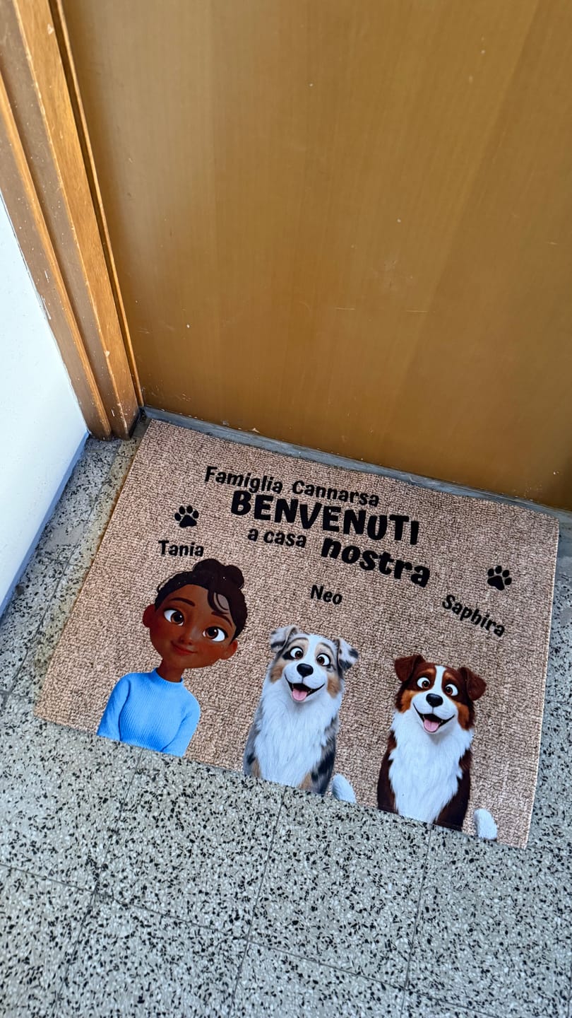 Customer photo review of Casa nostra - Zerbino personalizzato