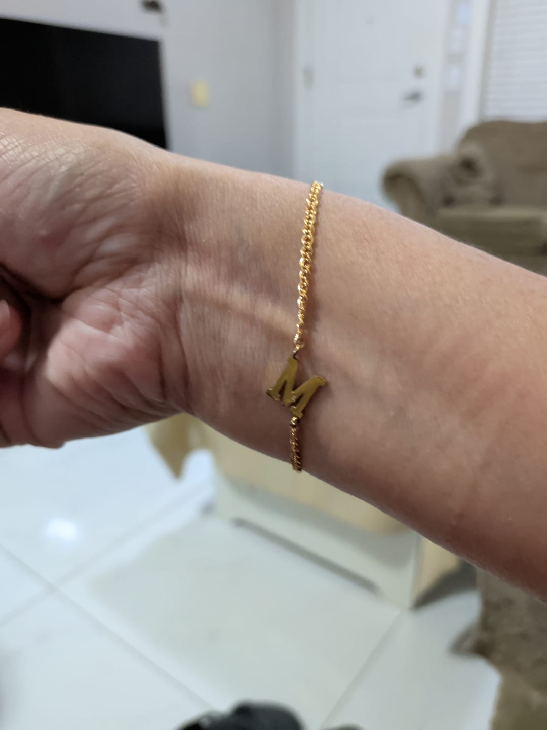 Customer photo review of Gold double connector initial