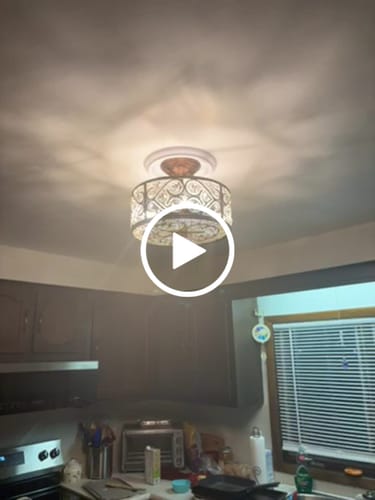 Customer video review of Moroccan Antique Crystal Drum Cage Semi Flush Mount