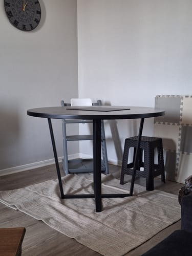 Customer photo review of Mesa de comedor redonda 110 | ABEDUL BLACK