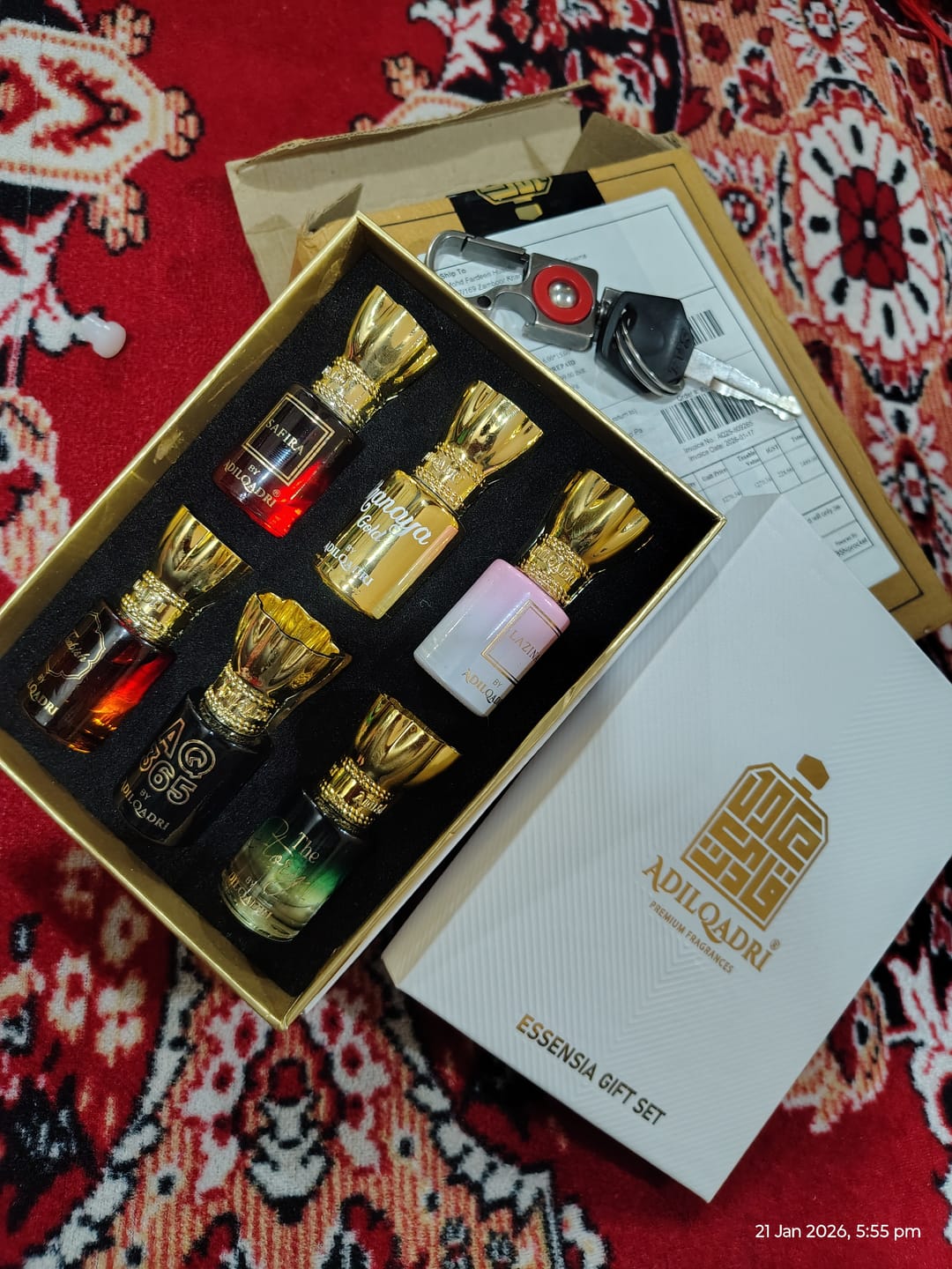 Customer photo review of Essensia Luxury Attar Perfume Gift Set (6 x 5.5Ml)