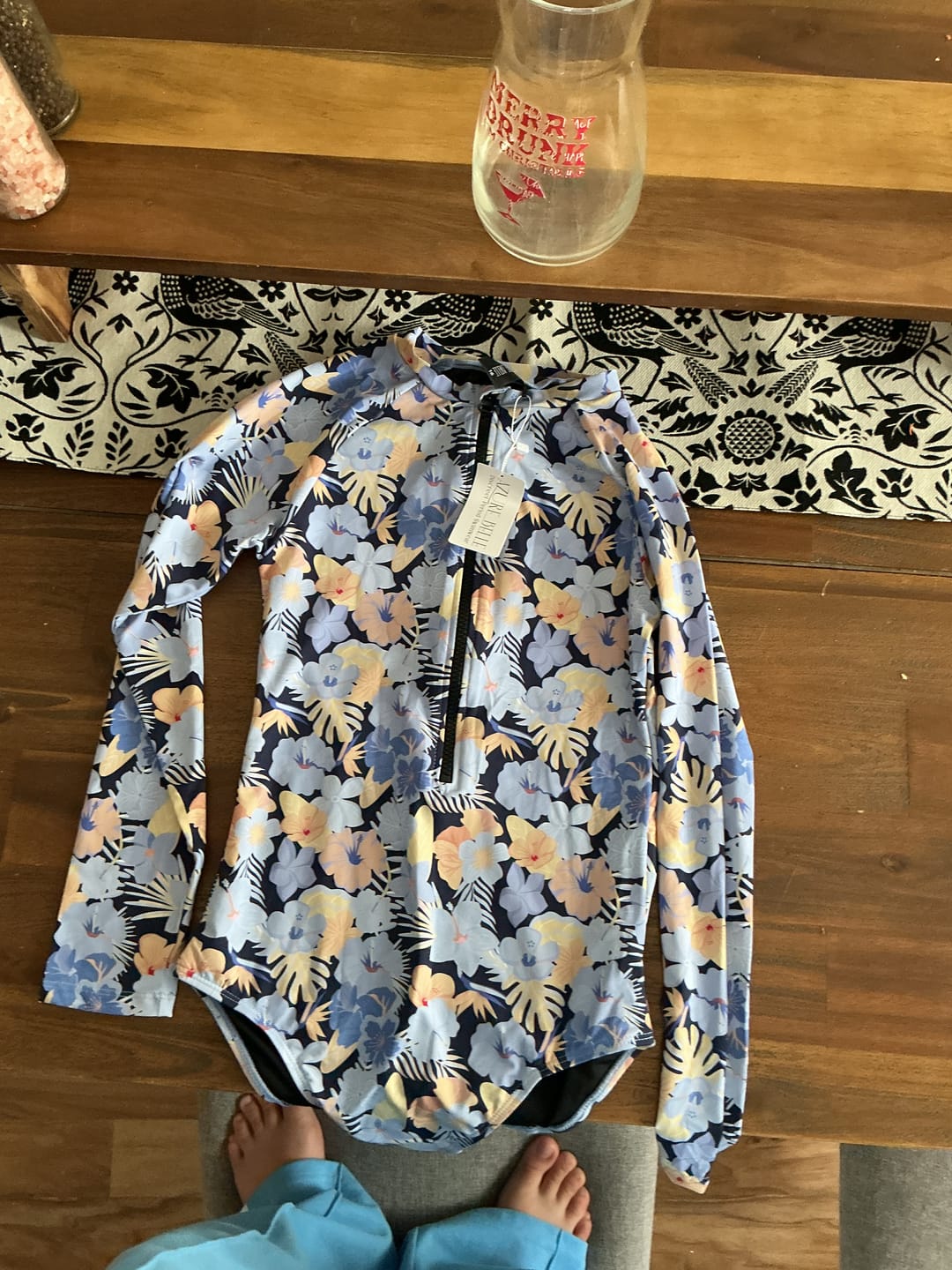 Customer photo review of Roxie Teen Long Sleeve Period Swimsuit