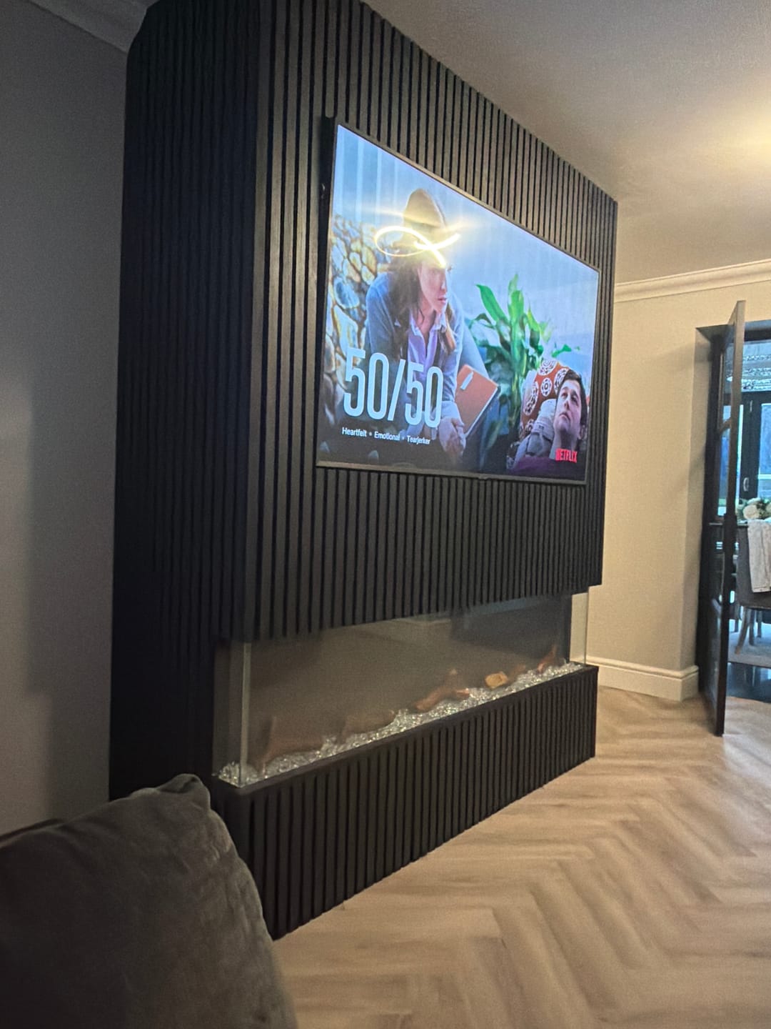 Customer photo review of Acoustic Slat Wall Panel - Black Oak