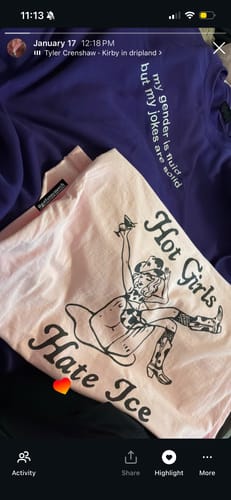 Customer photo review of Hot Girls Hate Ice Unisex t-shirt