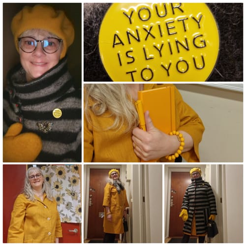 Customer photo review of Rockklänning / Städrock Senapsgul 100% Lin