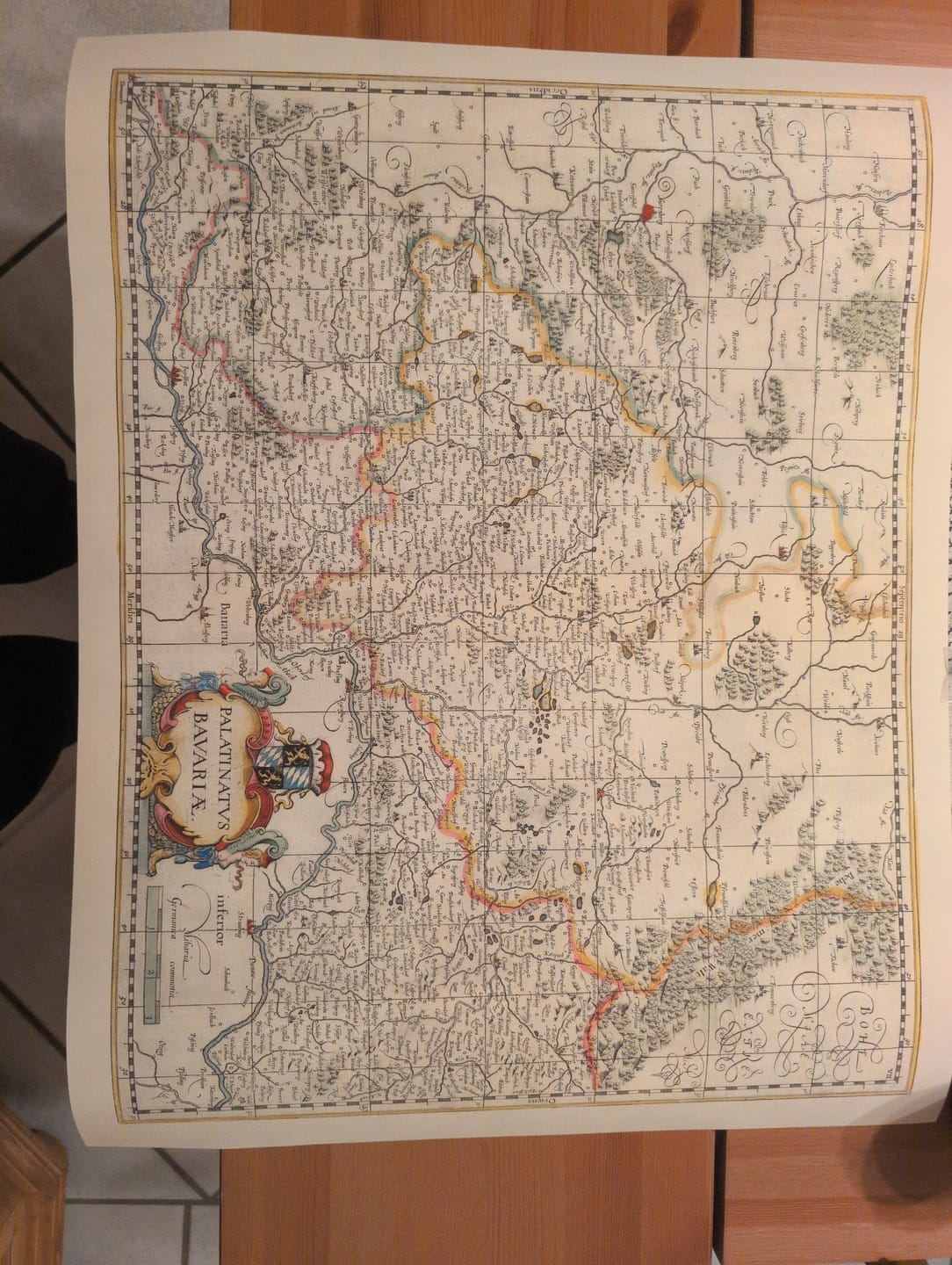 Customer photo review of Old Map of Palatinate of Bavaria by Visscher, 1690: Nuremberg, Ingolstadt, Regensburg, Erlangen, Český les Area