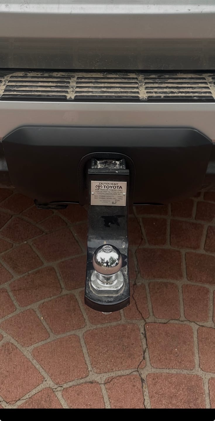 Customer photo review of Tow Bar Cover Cut Out Service for 300 Series LandCruisers