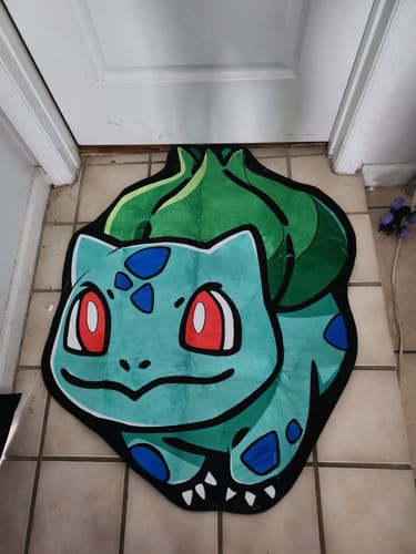 Customer photo review of Bulbasaur Rug