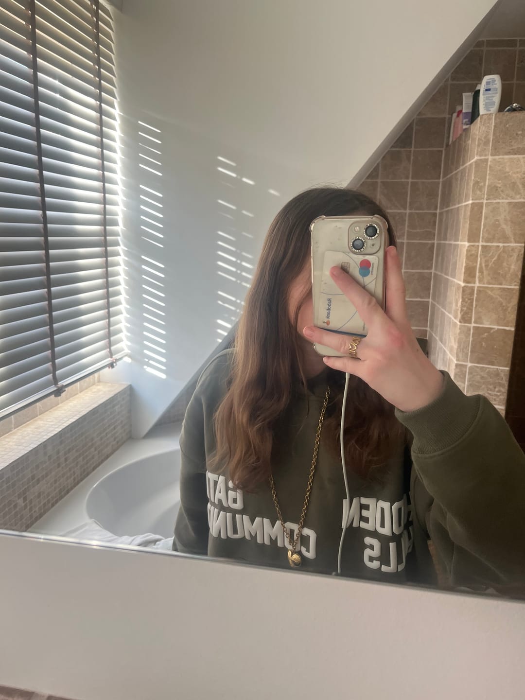 Customer photo review of GATED COMMUNITY HOODIE SAGE