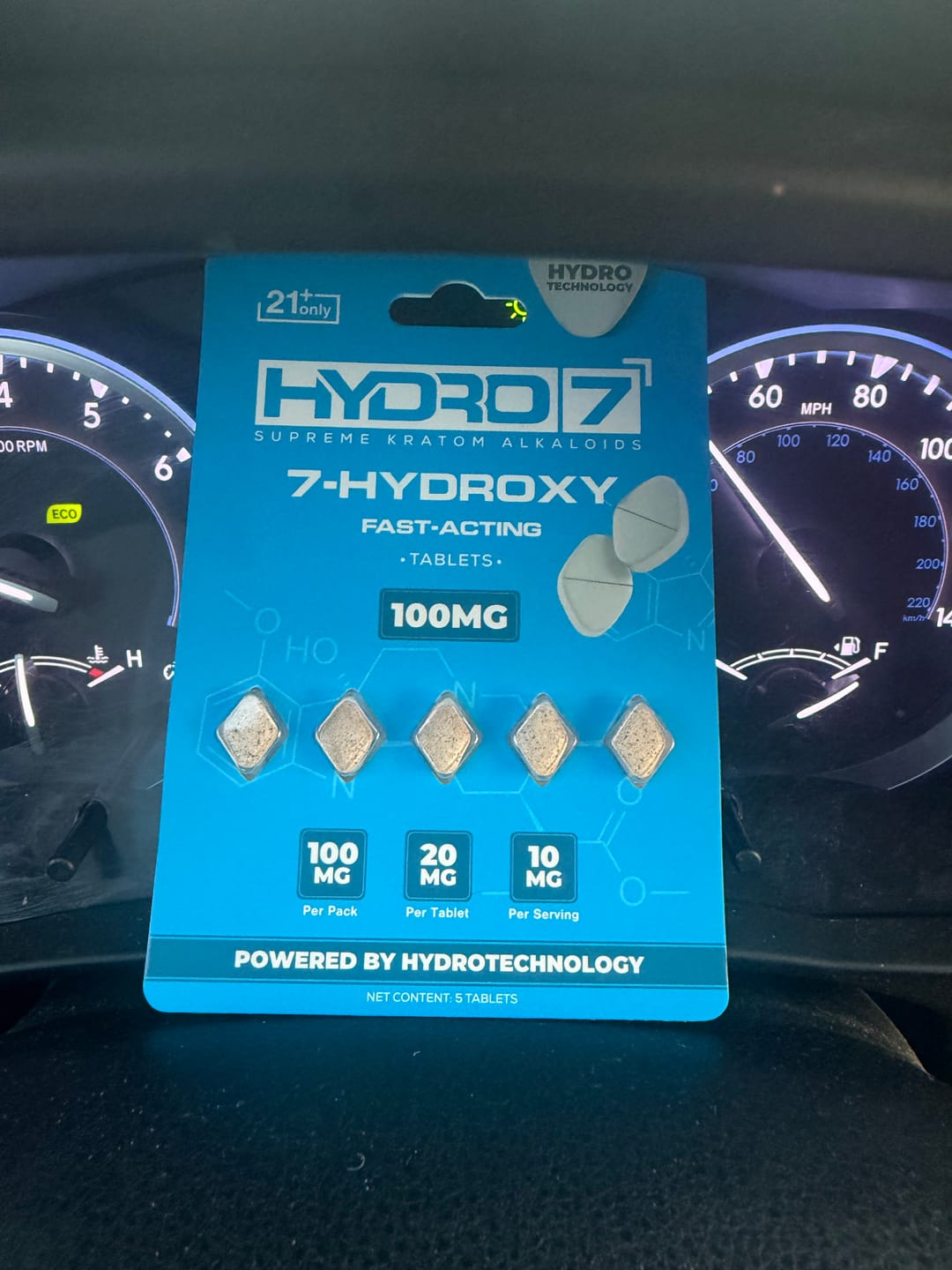 Customer photo review of 7-Hydroxy Tablets - 20MG (5 Count) 100MG