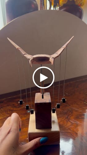 Customer video review of MarinerPoet™ Handcrafted Wooden Manta Ray Automaton