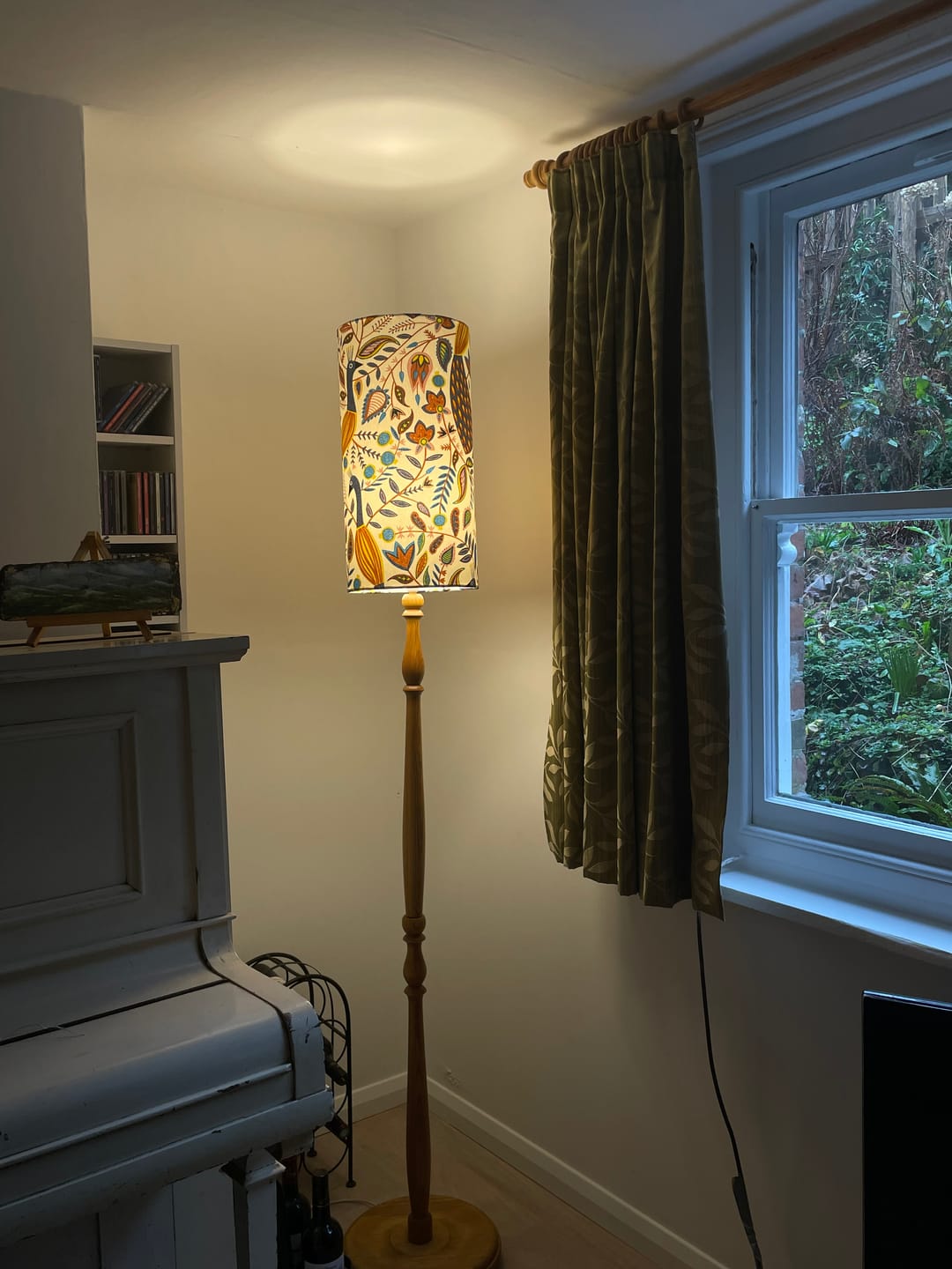 Customer photo review of Peacock Extra Tall Handmade Handmade Lampshade