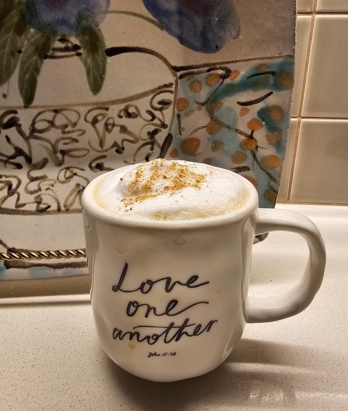 Customer photo review of Love One Another Mug by Blessed Is She