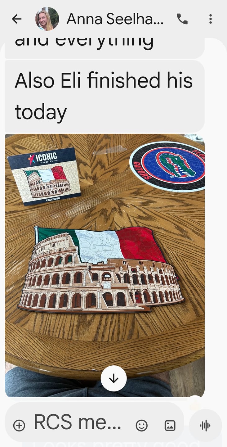 Customer photo review of Colosseum - Wooden Puzzle