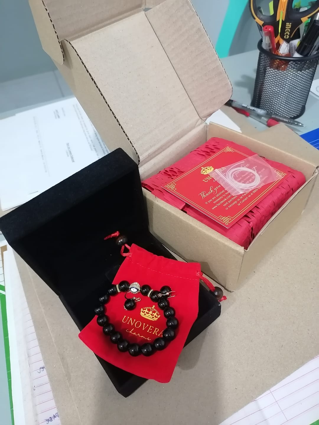 Customer photo review of Evil Eye Bracelet for Positive Energies, Good Luck, Good Karma & Protection