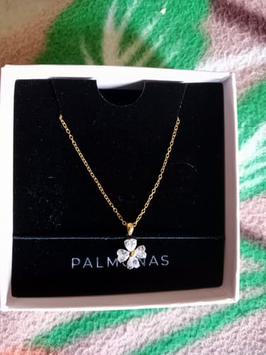 Customer photo review of Blooming Brilliance Floral Necklace