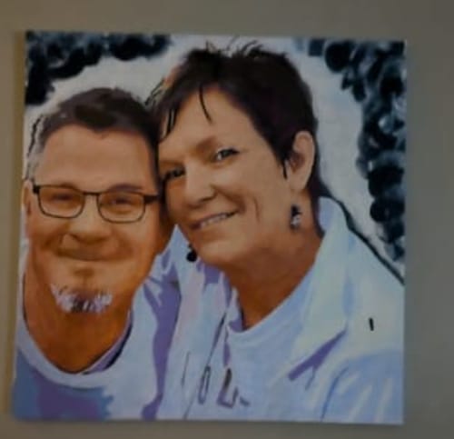 Customer photo review of Custom Portrait Paint By Numbers