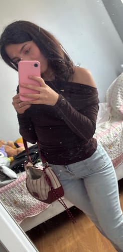 Customer photo review of TOP ALMA ENCAJE CHOCOLATE