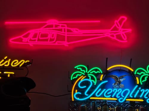 Customer photo review of Your Custom Neon Silhouette