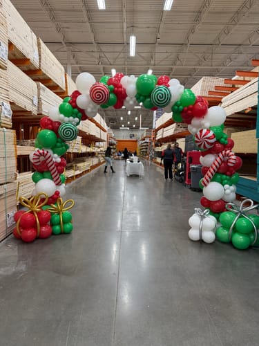 Customer photo review of 10x8 Ft Aluminum Balloon Arch Frame Wedding Arch Stand