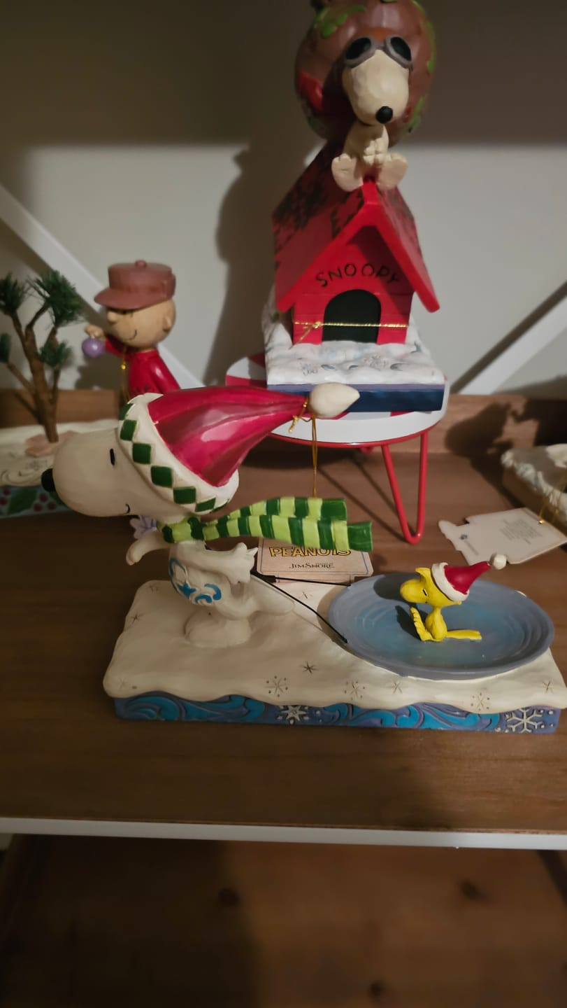 Customer photo review of Jim Shore Peanuts Gliding into Holidays