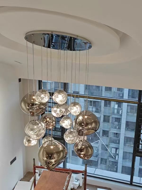 Customer photo review of Tambora Lava Pendant Light(MixedSizes), Bulb Version