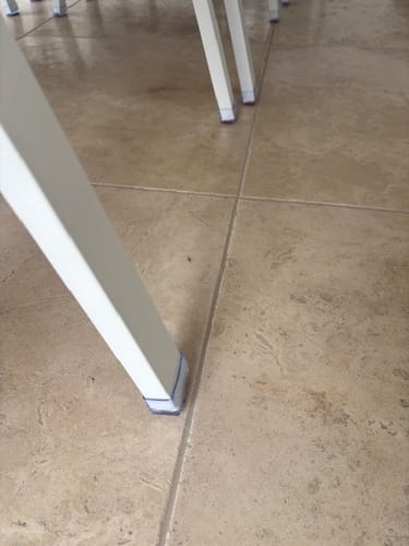 Customer photo review of Rectangular Felt Silicone Chair Leg Protectors | Extra-Durable Chair Floor Protectors