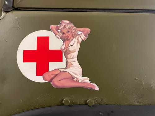 Customer photo review of Bespoke Stencil For Roger - Pin up nurse