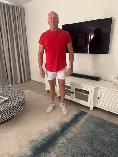 Customer photo review of Ultra-Stretch 5" Chino Shorts - White
