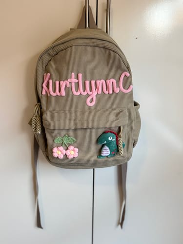 Customer photo review of K&C - Personalized Knitted Backpack