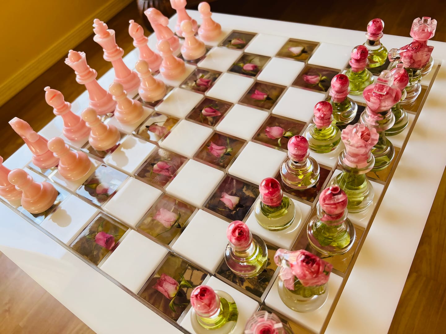 Customer photo review of 18x18x1.5" Full Size Deep Chess Board Silicone Mold With 1.75" Squares