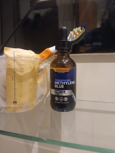 Customer photo review of Pharma-Grade Methylene Blue Tincture Supplements – Enhance Focus, Memory & Cognitive Energy