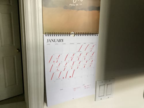 Customer photo review of 2026 Scripture Calendar
