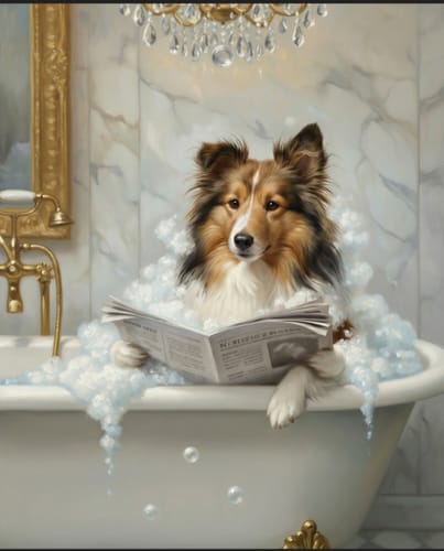 Customer photo review of Artzuzu Custom Portrait For Pets - Reading in the Throne Room