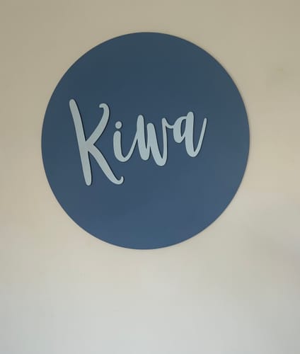 Customer photo review of Raised Name On Circle
