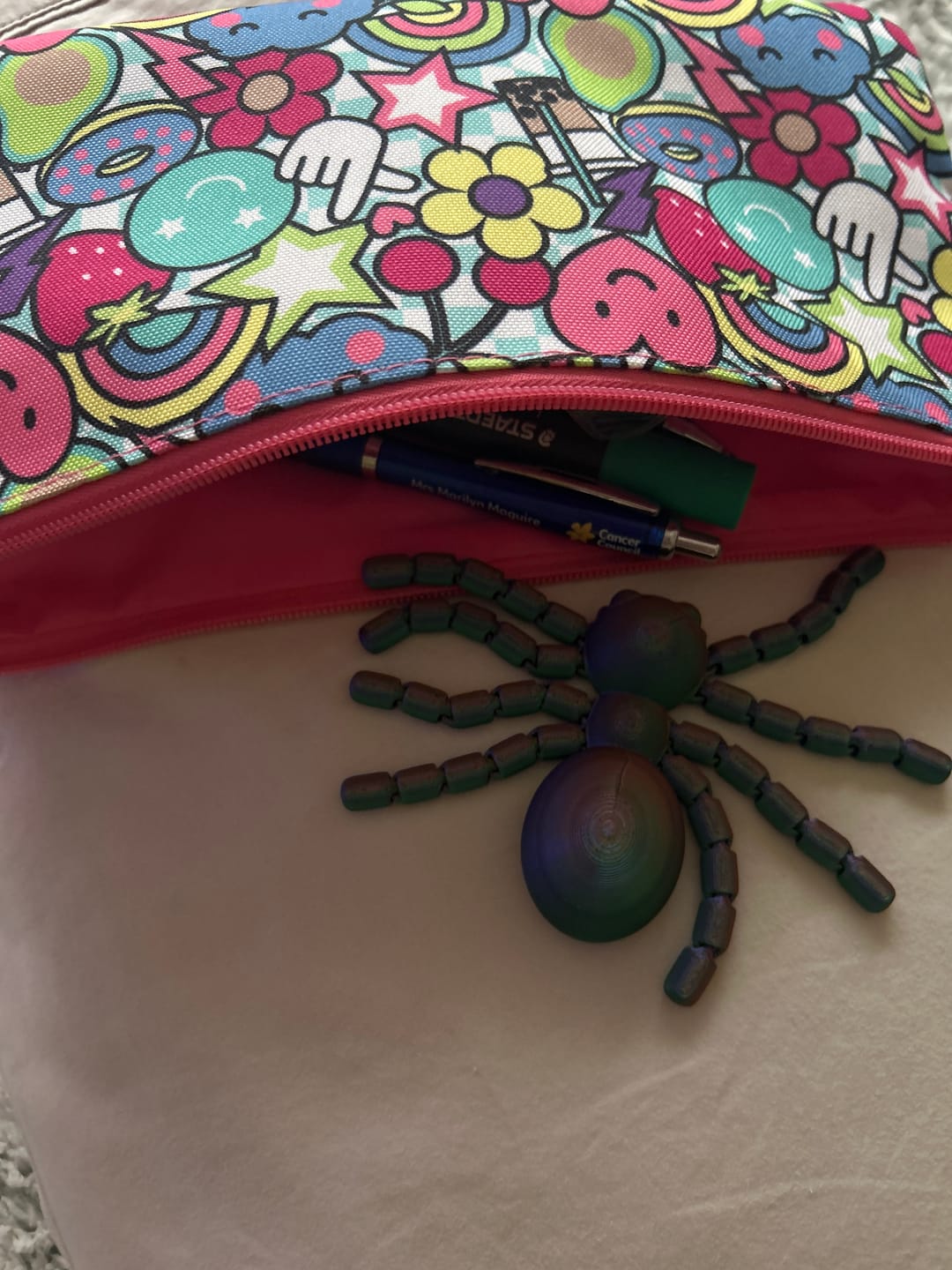 Customer photo review of Spider 3D Printed Articulated Fidget Animal