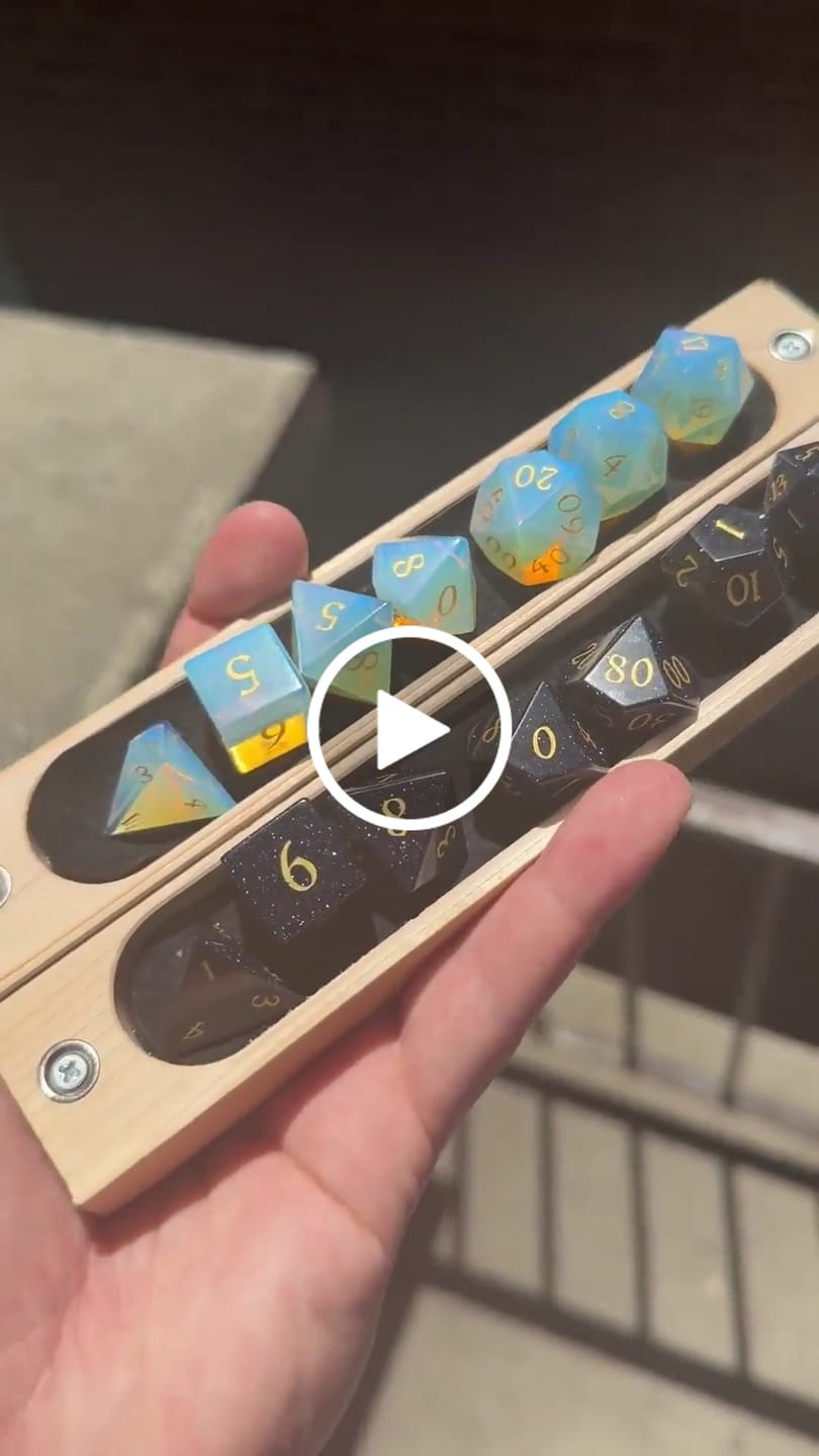 Customer video review of Opalite Dice Set