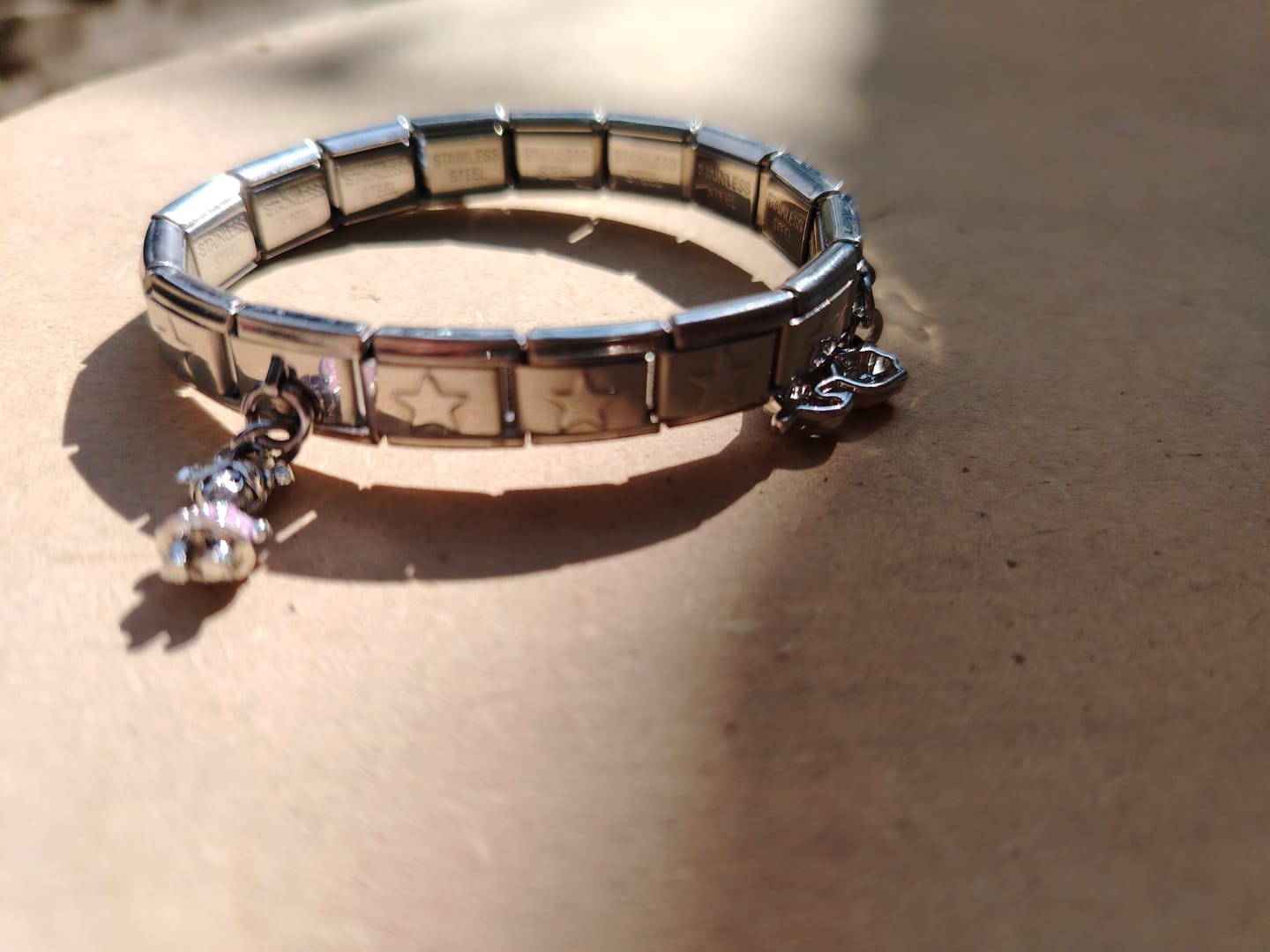 Customer photo review of Pulsera Estrellas Italiana para Charms