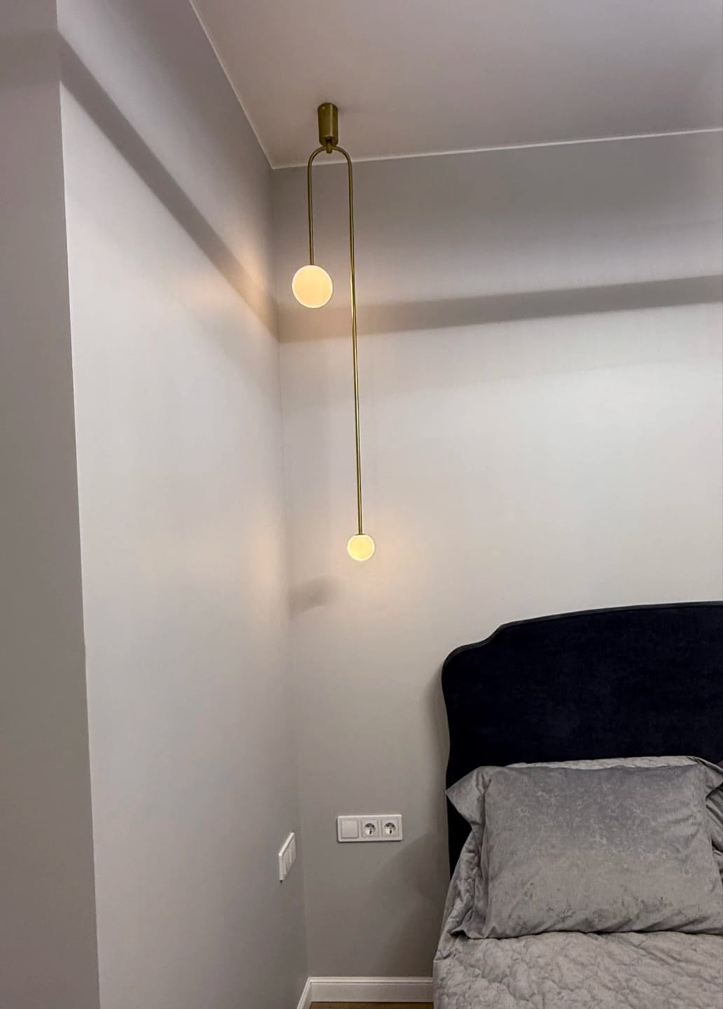 Customer photo review of Luminária pendente bola de vidro LED Aurelio