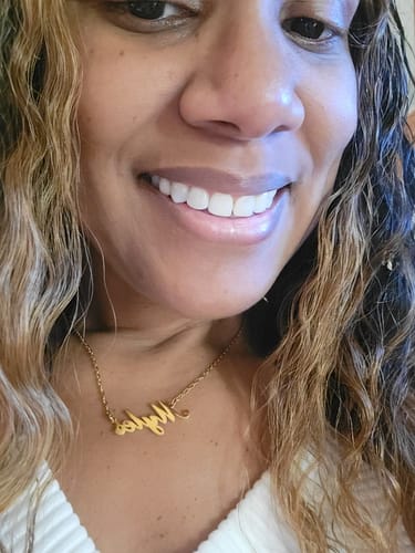 Customer photo review of Personalized Name Necklace