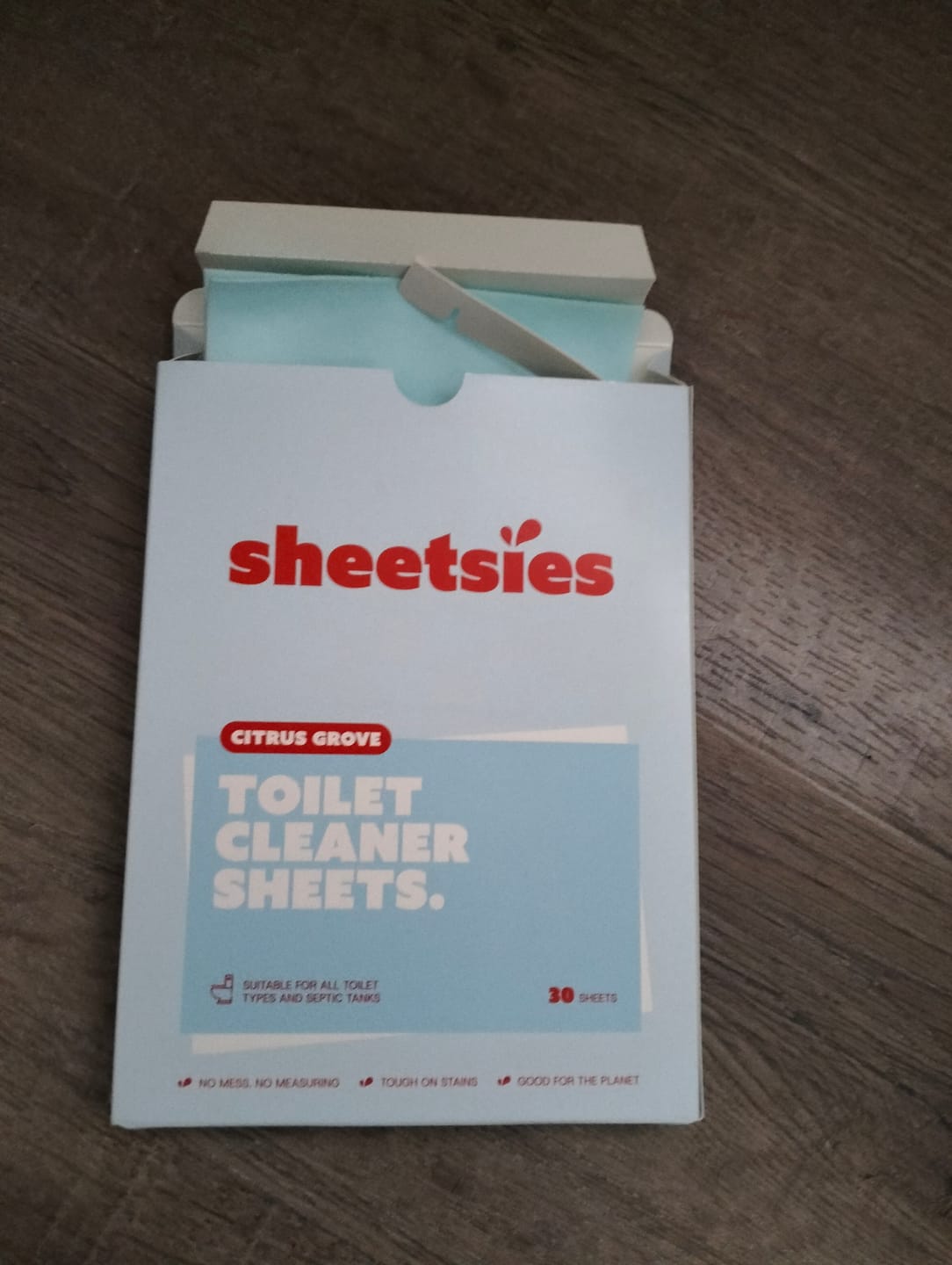 Customer photo review of Sheetsies Bundle - Laundry 80pk, Dishwash 80pk, Toilet 30pk.