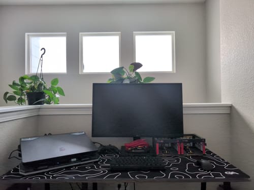 Customer photo review of Black Topo Mousepad
